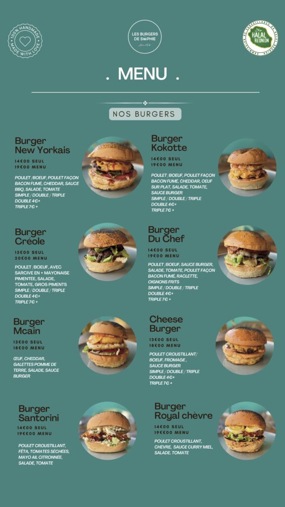 Menu Les Burgers de Sophie_2025 10_1