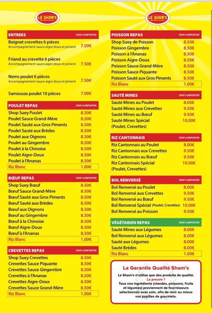 Menu Sham's_1